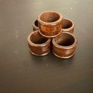 2 for $15 Five wood napkin Rings
